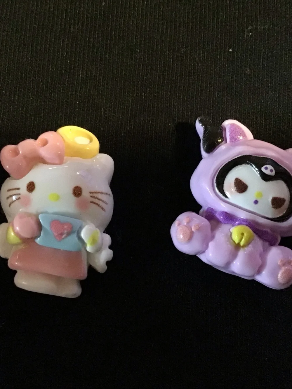 Cute Pink & Purple Cat Character Resin mini magnet set - Set of 4